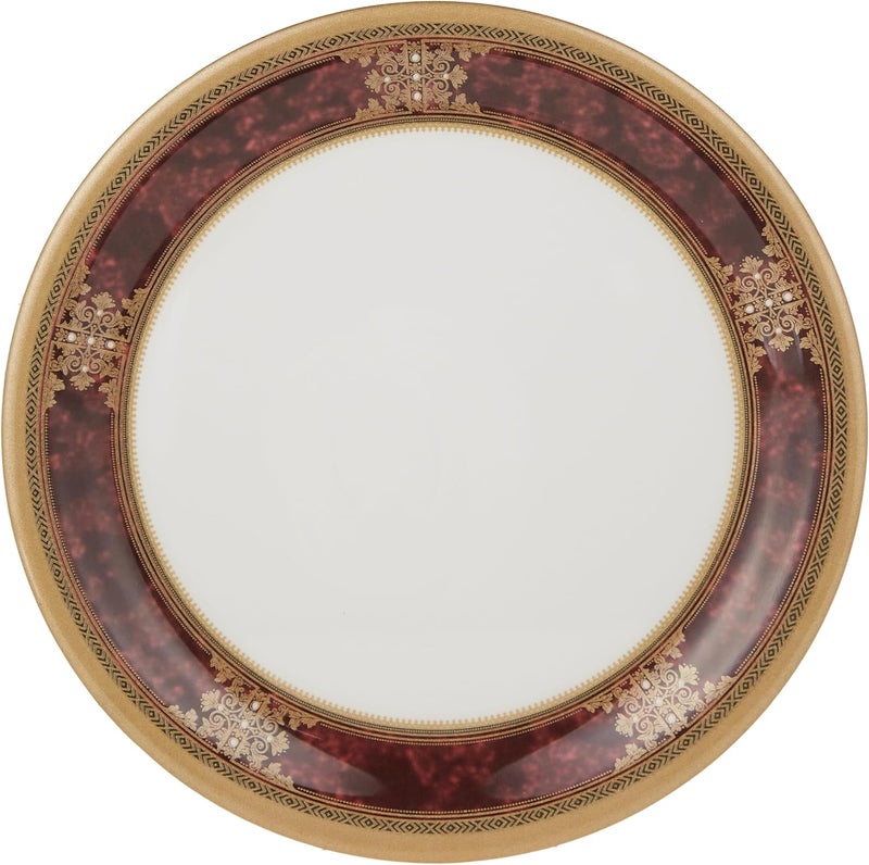 Moda Cucina Ethnic Red Melamine Round Dinner Plate Vibrant and Safe Tableware for Your Soups ESMA Approved - 28cm - Image 1